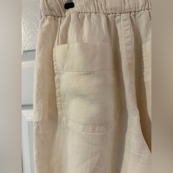 Everlane Bone Color The Linen Pull-On Barrel Pant Size S - Picture 3 of 11